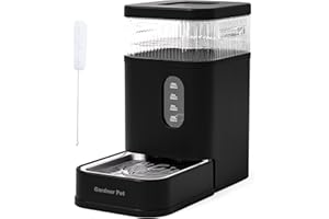 Gardner Pet Automatic Dog Water Dispenser Gravity Waterer with Stainless Steel Bowl Water Dispenser 8.5L Large Capacity Water Feeder with Filters for Dogs Cats Pets, BPA-Free Noise-Free (Black, 8.5L)