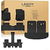 LASFIT Floor Mats & Backrest Mats & Cargo Mat for Kia Sorento Hybrid PHEV 2026 2025 2024 2023 2022 2021 (Not Fit Gasoline), All Weather TPE Custom Fit Floor Liners Car Mats Accessoires, Black