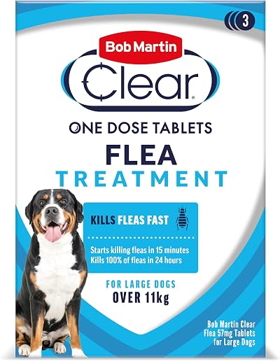 Bob Martin Clear Flea Treatment for Large Dogs 3 Tablets 11kg+