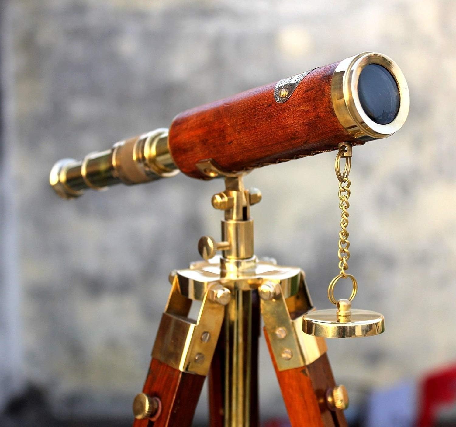 Maritime Telescopes Antiques Antique Brass Elegant Harbor Telescope W