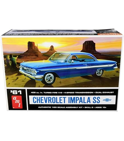 Amazon.com: 1961 Chevy Impala Convertible Jewel Blue Metallic and
