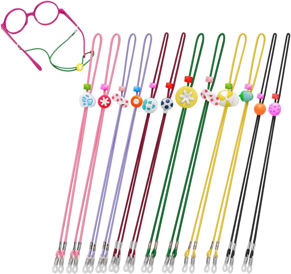 Kids Glasses Strap (12PCS) Kid Eyeglass Strap Sunglasses Retainer for Boys Girls