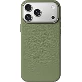 LONLI Urban | Pebbled Leather - European Genuine Pebbled Leather Case for iPhone 17 Pro - [Built-in Camera Control and Compatible with Magsafe] - Mountain Tree