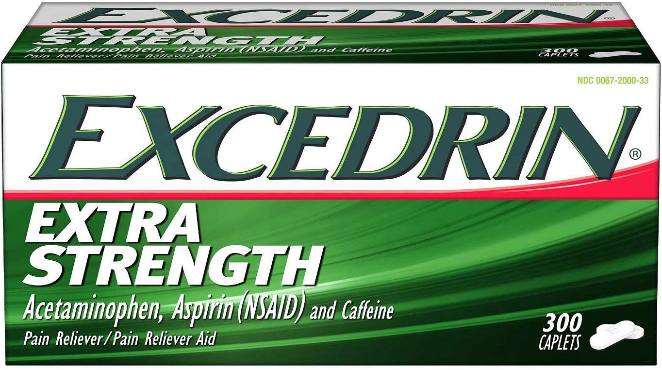 Excedrin Extra Strength Pain Relief Caplets 300 count For Headache Relief: Health & Personal Care