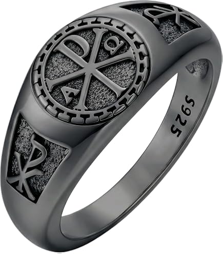 CROSS10 RING AT044IS 925 BlackOnyx 15号 Amazon.com: Religious Jewelry by LABLINGZ Sterling Silver Black