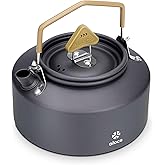 ALOCS Camping Kettle 1.1L Lightweight Camp Kettle | Portable Camping Tea Kettle - Aluminum Camping Coffee Pot with Carry Bag for Outdoor Hiking Picnic Traveling &amp; Backpacking