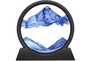 Wai Danie Moving Sand Art Picture 3D Hourglass Deep Sea Sandscape Liquid Motion Display Painting Flowing Sand Frame Relaxing 