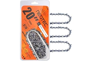 NEO-TEC 20 Inch Chainsaw Chain 3/8" Pitch .050" Gauge 70 Drive Links 72LPX Fits Echo CS-590 TIMBER WOLF/CS-4400, Poulan, McCulloch and More (3 Chains)