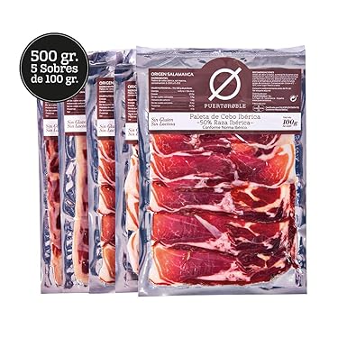 Paleta Cebo Ibérico 5 packs | Paletilla Deshuesada Ibérica | Envasada al vacío