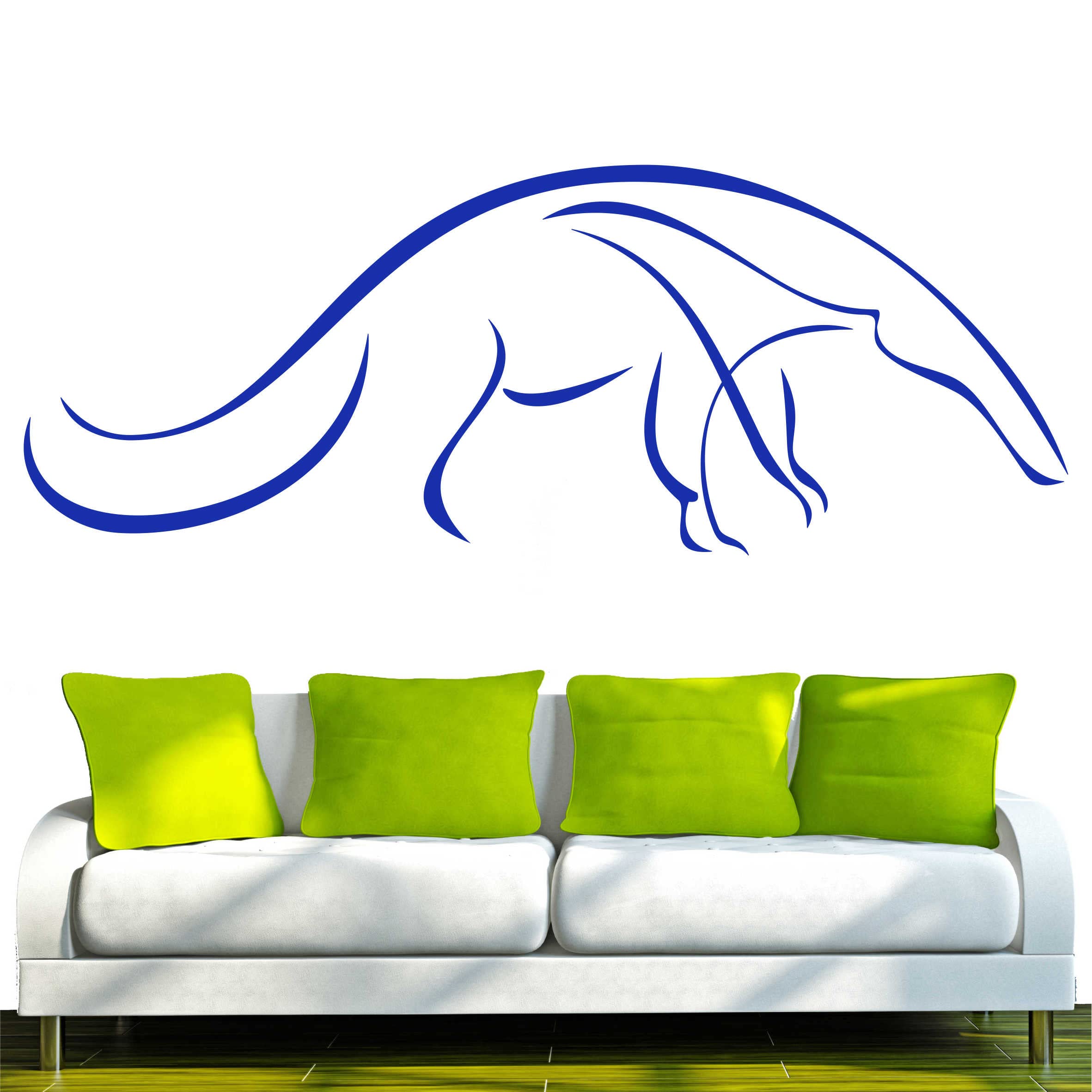 Indigos d282 Dangerous Dragon Monster Tribal Wall Sticker 240x89cm - Blue Vinyl 240x89cm