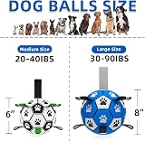 HETOO Interactive Dog Football Toy with Webbing 8 Inch Blue Gray view 5