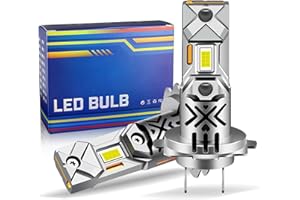 APMAT H7 LED Bulb, 30000LM 600% Super Bright 6500K Xenon White Fog Light, Wireless Plug and Play with Fan, Pack of 2