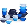 Tupperware Heritage Collection, New 36 Piece Food Storage Container Set in Vintage Blue, Dishwasher Safe and BPA Free (18 containers, 18 lids)