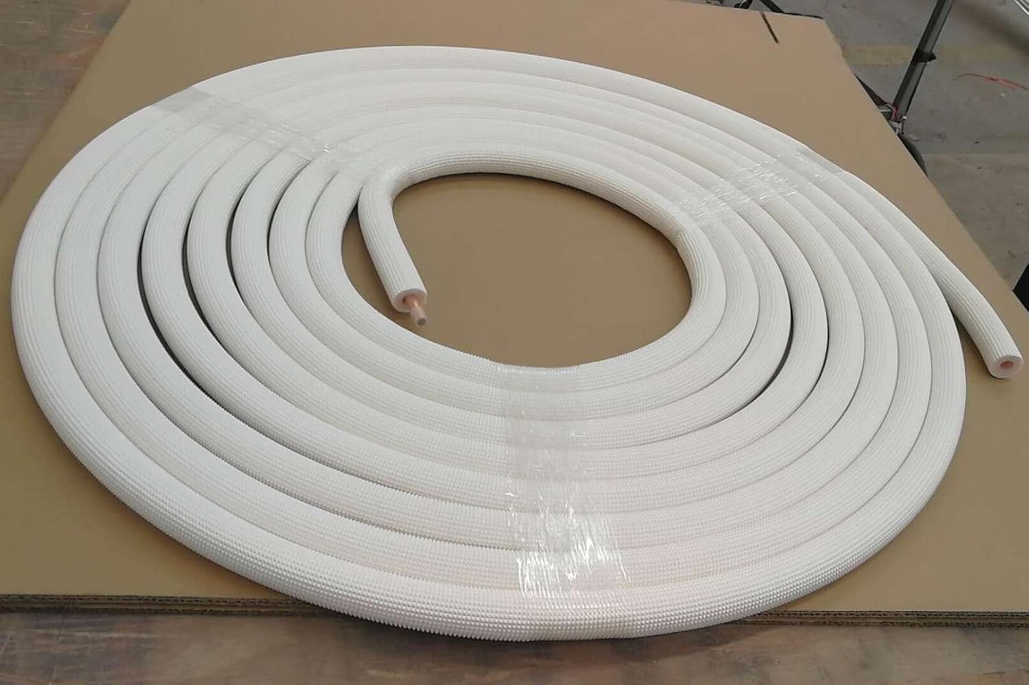 1/2 White Insulation Seamless Pipe Tube for HVAC 35 Long 1/2 Insulated