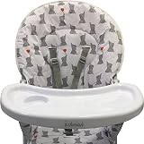 My Babiie Dani Dyer Elephants Compact Highchair White view 2