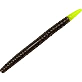 YUM Baits Co. Lures YDG659 Dinger Fishing Bait, Green Pumpkin/Chartreuse, 6", 6 Count (Pack of 1)