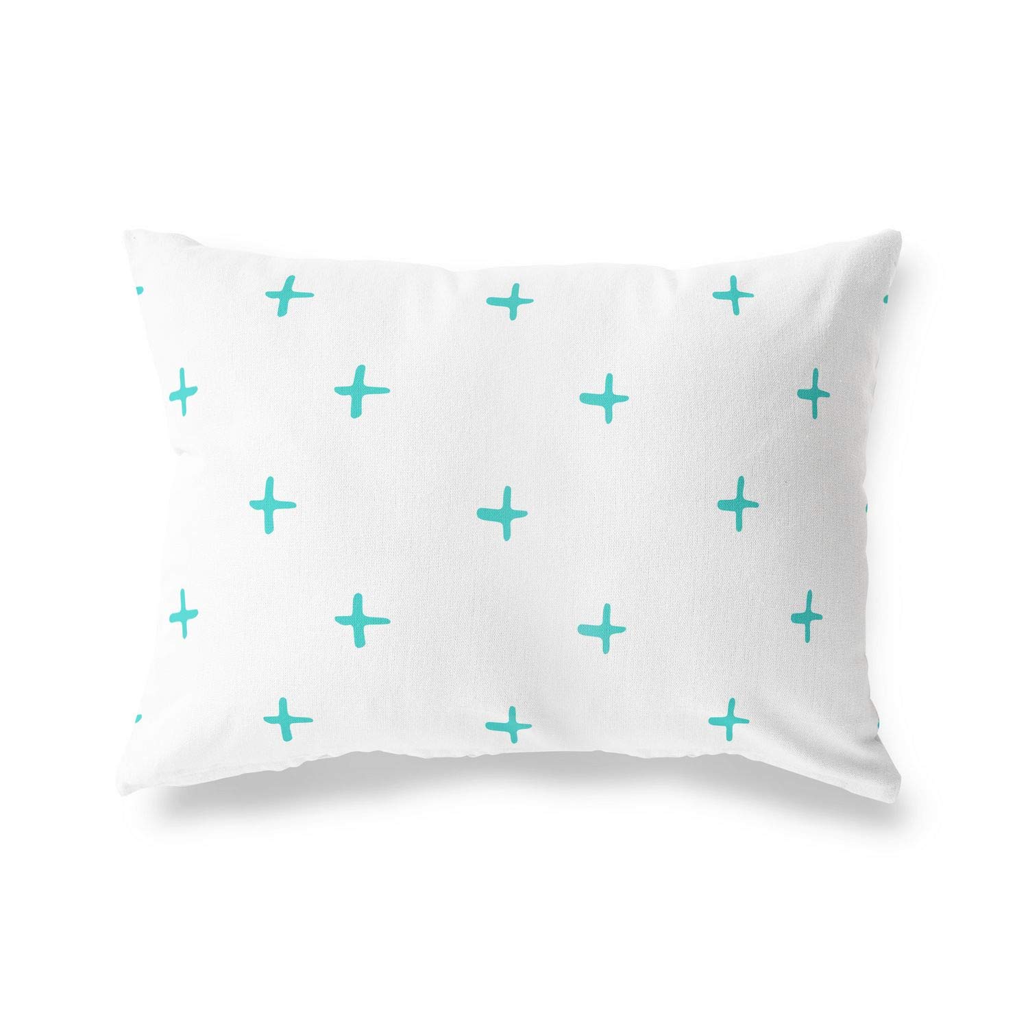 BonaMaison Decorative Cushion Cover, Turquoise-White Throw Pillow Covers, Home Decorative Pillowcases for Livingroom, Sofa, Bedroom, Size: 45X60 Cm - Designed and Manufactured in Turkey