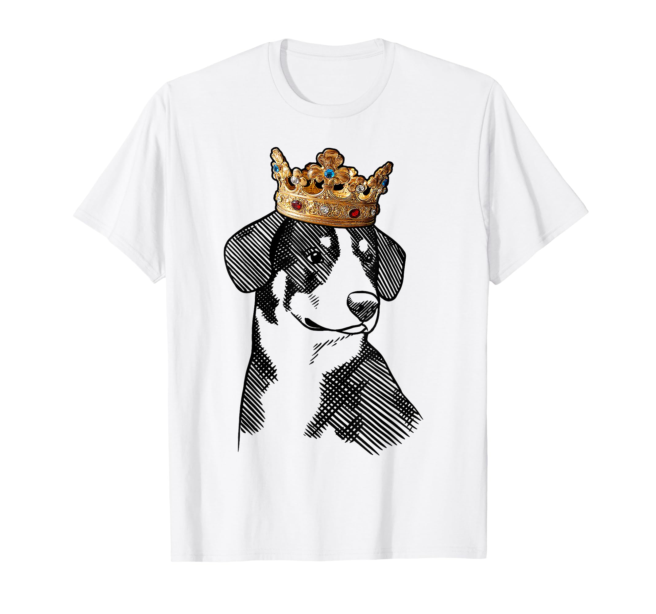 Entlebucher Mountain Dog Wearing Crown T-Shirt