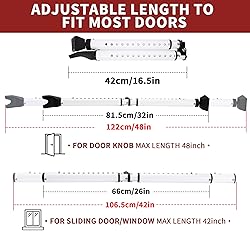 2-in-1 Folding Door Security Bar, Sliding Patio