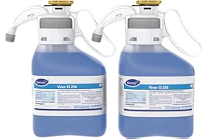 VIREX Diversey II 256 5019317 Liquid Disinfectant Cleaner and Deodorant, Hospital Grade Floor Cleaner with Mint Scent, SmartDose Concentrate, 1.4-Liter (Pack of 2)