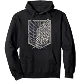Attack on Titan unisex-adult Season 2 Distressed Scout Symbol Hoodie Pullover Hoodie,Long Sleeve
