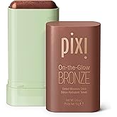 Pixi On-the-Glow Bronze - BeachGlow, Hydrating Tinted Moisture Bronzer Stick with Ginseng, Aloe Vera & Fruit Extracts, For Cheeks & Lips, 19g / 0.6oz, Paraben-Free