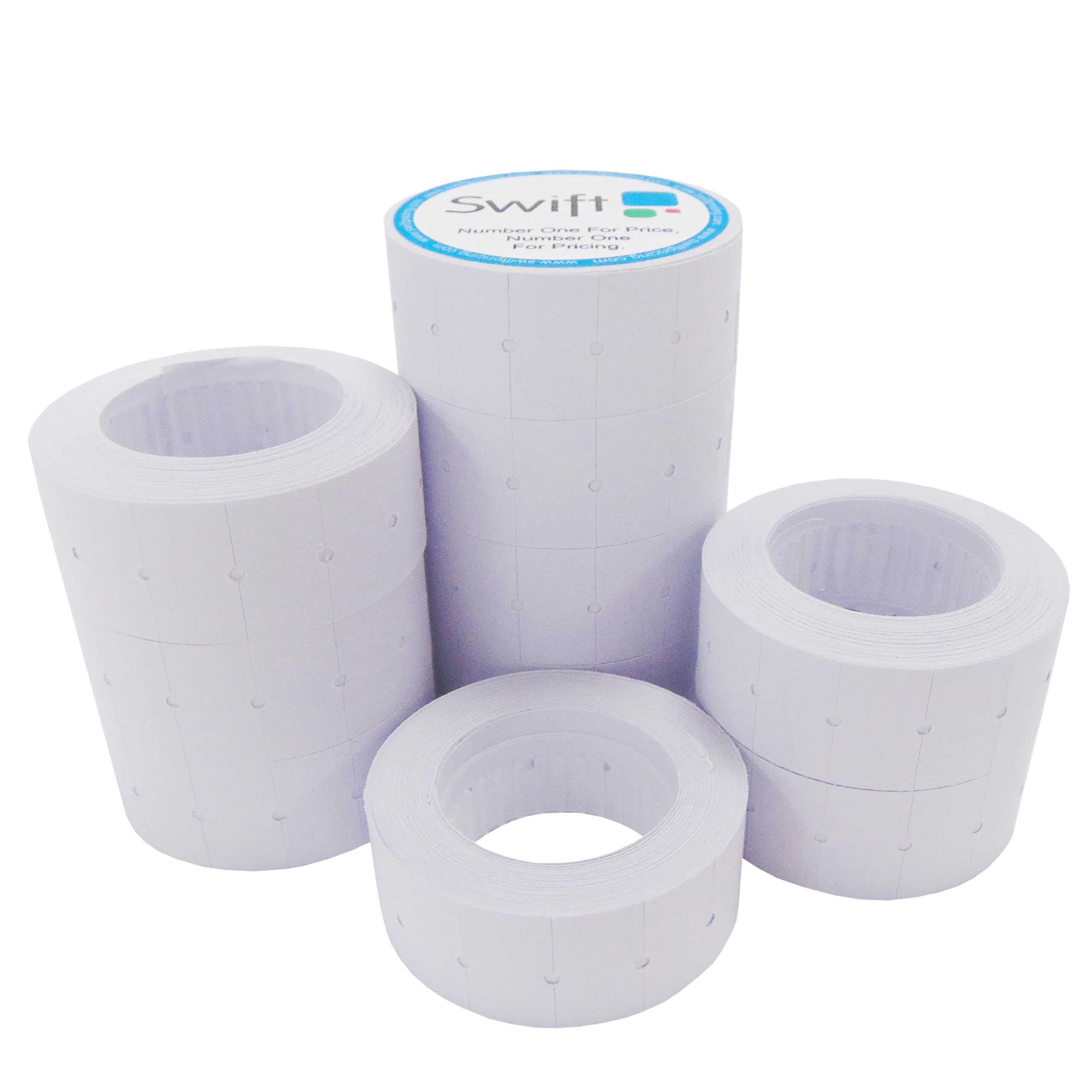 Swift 22 x 12 mm Price Gun Labels CT1 White 10 Rolls 5,000 Stickers Pricemarking Tags Fits Many Pricing Labellers — image 1