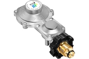 GasSaf 2 Stage Propane Regulator for RV, Generator, Camp Stove, Gas Grill, Camper, Heater - Without Propane Hose