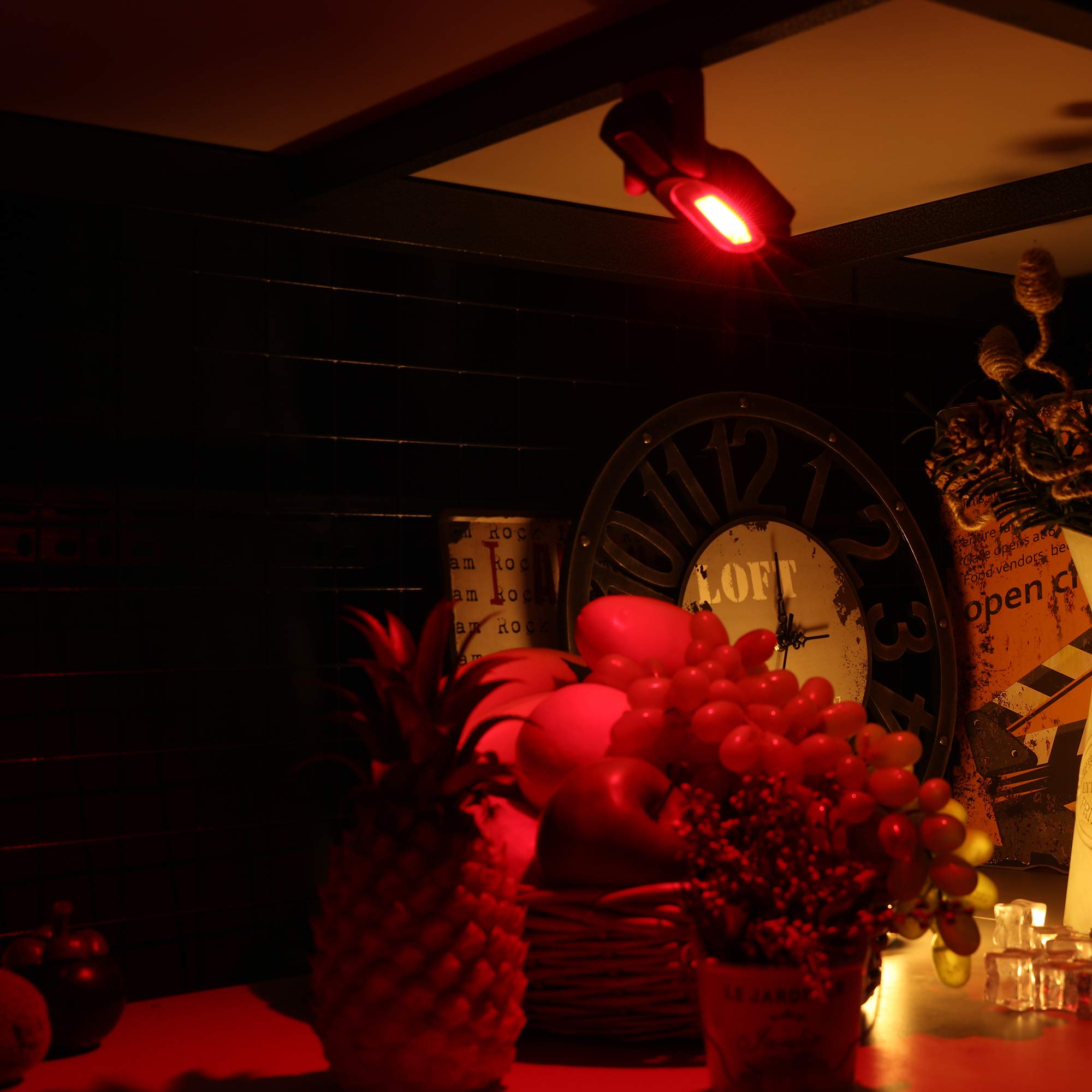 Aiprov Rechargeable LED Work Light,200 Lumens Magnetic Base And 360°Hanging Hook COB Flashlight, Waterproof Flood Light,SOS Red Warning Lights For Car Repairing,Outdoor Camping Fishing Hiking and Emergency