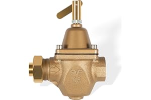 DearChan 1/2 in Bronze Tubular High Capacity Boiler Feed Water Pressure Regulator, Replacement for Watts 1156F, B1156F, S1156F
