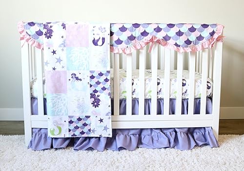mermaid baby crib set