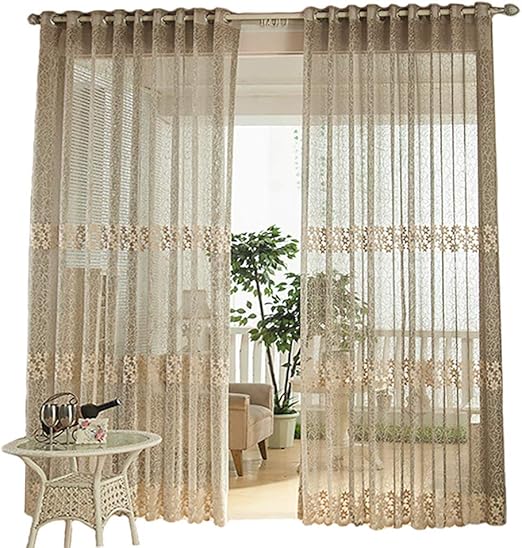 Amazon Com Vogol Semi Sheer Curtain Panels Fashionable Window