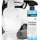 teworld Tesla Seat Cleaner & Remover Stain, Interior Cleaner for White & Black Vegan Leather, Interior Cleaning Kit for Seats, Console, Dash, Tesla Model 3, Y, S, X, Cybertruck Accessories