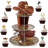 3 Tier Western Cowboy Cupcake Stand with 24 Cake