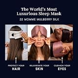 Drowsy Silk Sleep Mask Midnight Blue – Face-Hugging Cushioned Mulberry Silk view 6