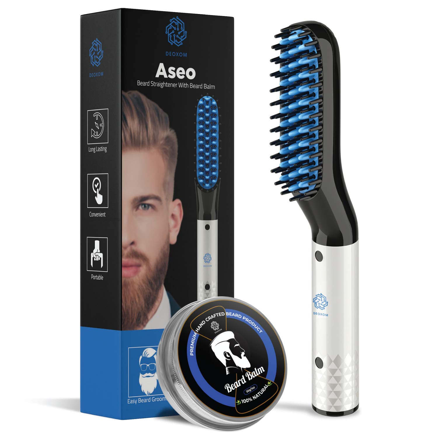 Amazon.com : Beard Straightener for Men, Multifunctional Hair Styler