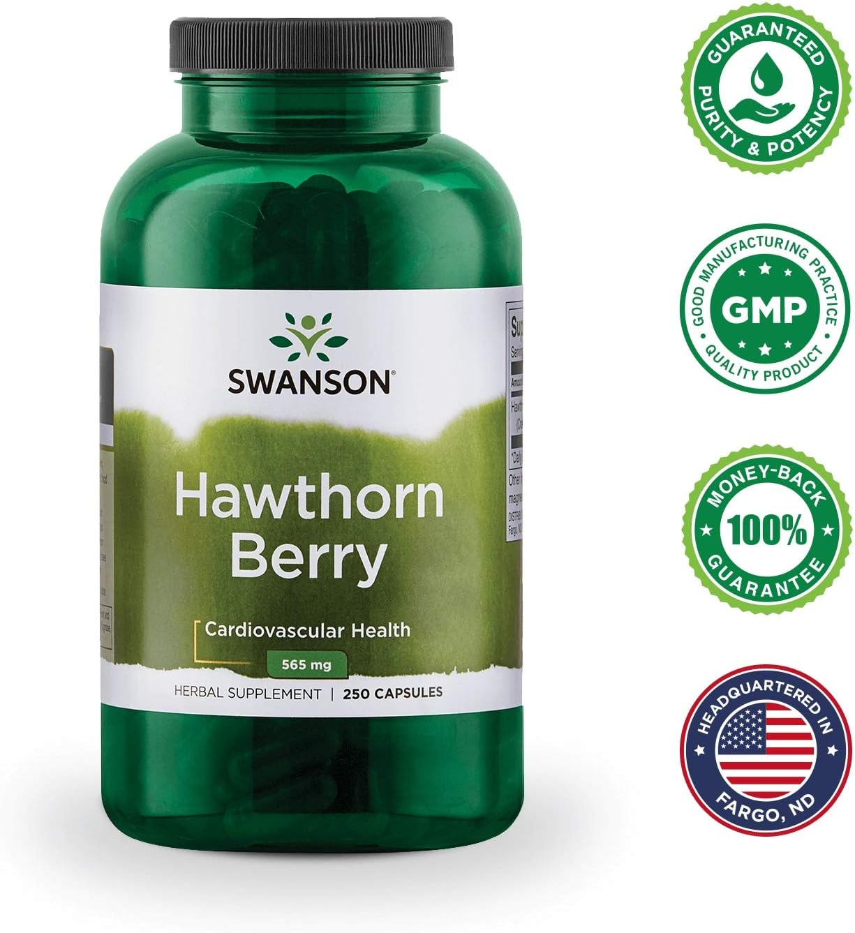 Swanson Premium Hawthorn Berries 250 Caps, 565 mg each: Health & Personal Care