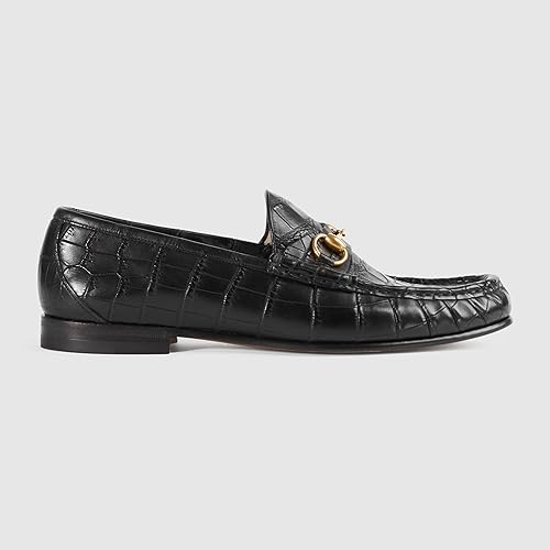 Amazon グッチ 1953ホースビットクロコダイルローファーメンズシューズ 1953 Horsebit Crocodile Loafer Ec0 1000 並行輸入品 Najaba Gucci グッチ ビジネスシューズ