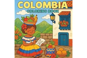 Colombia Coloring Book: 30 Hand-Drawn Pages Celebrating Colombian Culture, Nature, and Traditions | Adult Coloring Book for R