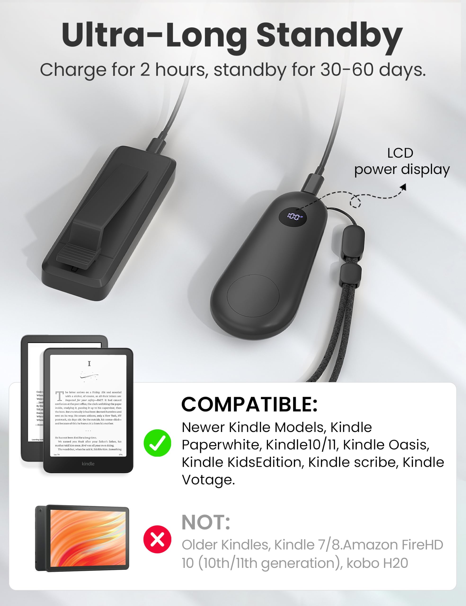 Kindle Stand Floor with Remote Page Turner for Reading in Bed, Tablet Stand Holder with Adjustable Gooseneck, Compatible with Kindle Accessories/Paperwhite, Hands Free Use Gifts for Readers