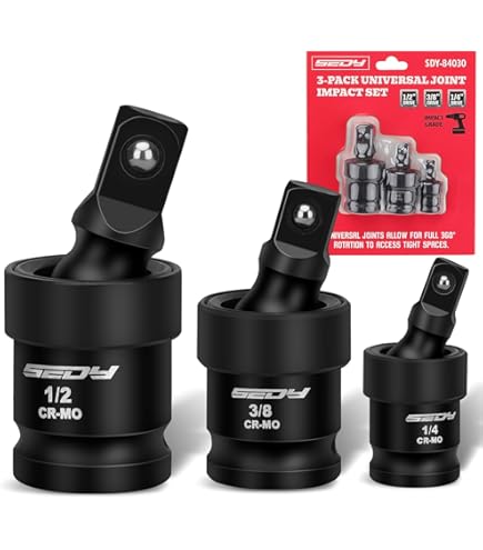 ユニバーサル用エクステンション　u niversal extention 3pc Universal Joint UJ Set Ratchet Angle Extension Bar 1/4