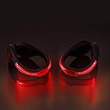 SLDHR LED Shoes Clip Lights USB charging for Night Running Gear, Color Changing RGB Strobe and Steady Color Flash Mode, Safety Clip Lights for Running, Jogging, Walking, Biking(One Pair)