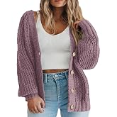 Eytino Womens Plus Size Cardigan Sweater | Long Sleeve Button Down Open Front Knit Outwear, Casual Loose Fit, 2026 Fall Fashion Daily Wear, 1X-5X
