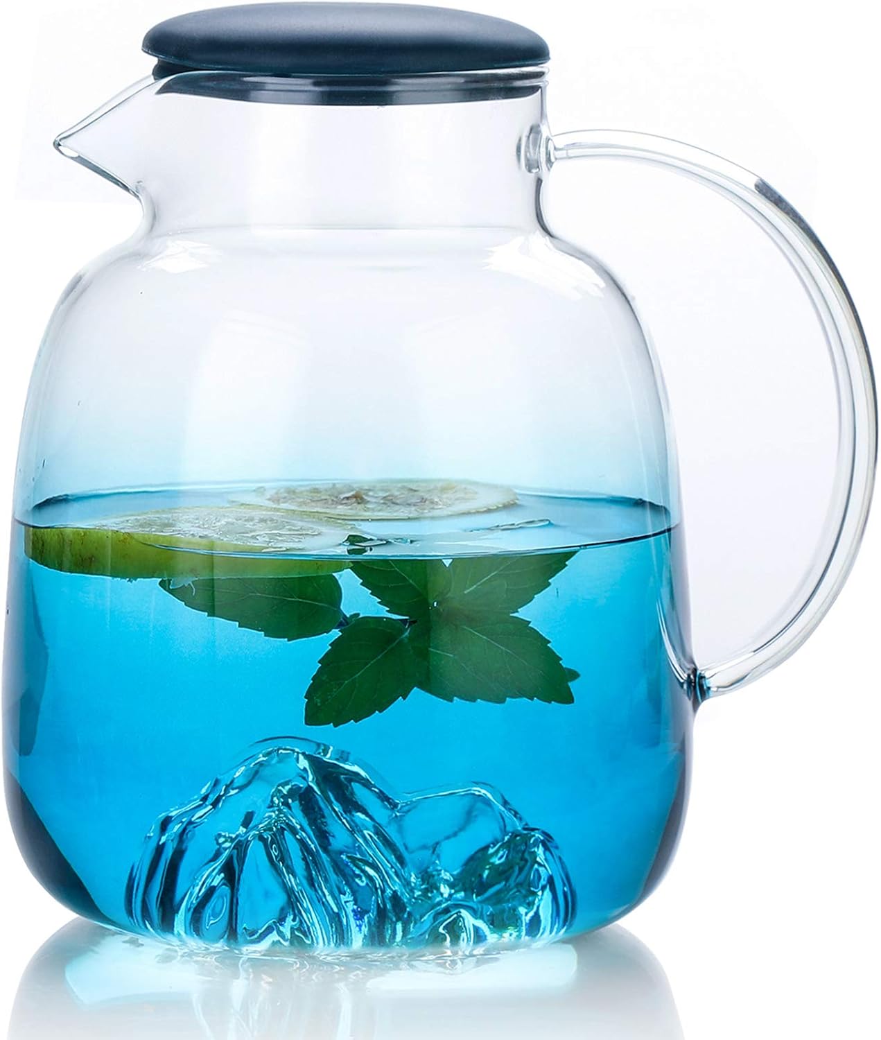 Garbo Glass Pitcher with Lid, 1.8 Liters/64 Ounces