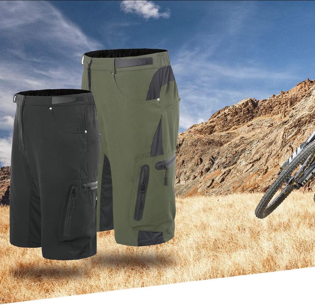 Einsgut MTB Pantaloni Uomo Pantaloni da Ciclismo Uomo Mountain Bike  Pantaloni da Ciclismo Pantaloncini MTB da Bicicletta Pantaloni da Ciclismo  Larghi con Tasche con Zip Nero/M Pantaloni e pantaloncini Pantaloncini  berjaya.edu.my