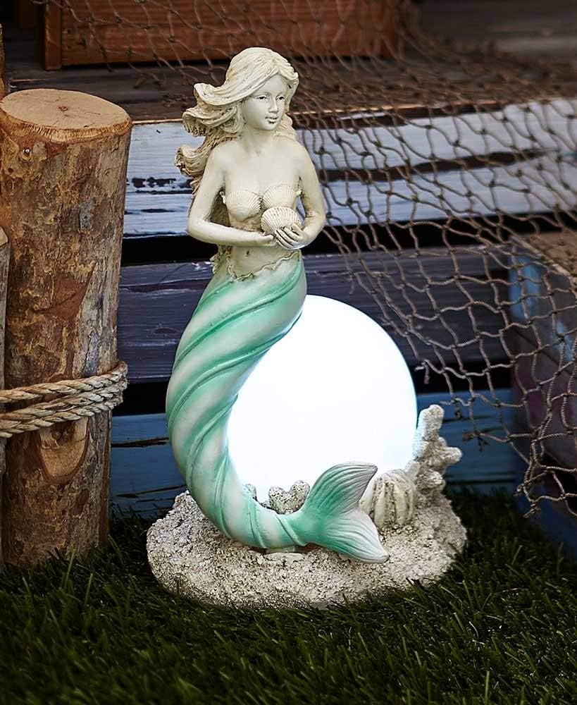 The Lakeside Collection Solar Mermaid Sculpture