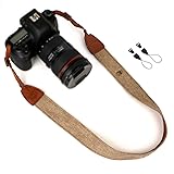 WANBY Camera Strap Brown Canvas Neck Shoulder Strap