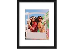 Vittanly 11x14 Picture Frame, Display Pictures 8x10 with Mat or 11x14 without Mat, Photo Frame for Wall Mounting, Black, 1 Pack