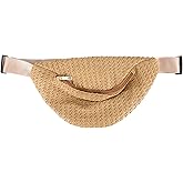 VALICLUD 1pc Summer Waist Bag Imitation Straw Woven Bag Chest Pouch Cross- body Bag
