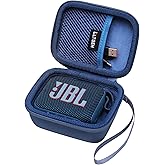 LTGEM Case Compatible with JBL Go 4 and JBL Go 3 and JBL Go 3 Eco Ultra-Portable Waterproof Speaker, Blue
